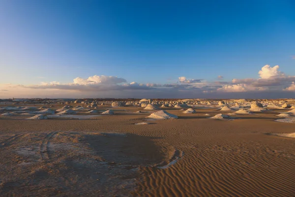 Abendlicher Blick Auf Die Sandformationen Des White Desert Protected Area — Stockfoto