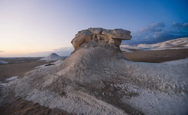 Abendlicher Blick Auf Die Sandformationen Des White Desert Protected Area — Stockfoto