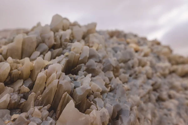 Vista Cerca Los Cristales Arena Área Protegida Del Desierto Blanco — Foto de Stock