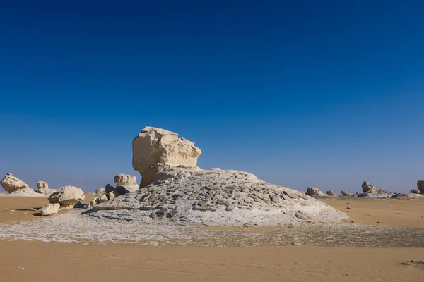 Fantásticas Formações Arenosas Área Protegida Deserto Branco Parque Nacional Oásis — Fotografia de Stock