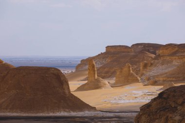 Farafra Oasis, Mısır 'daki Beyaz Çöl Koruma Alanı manzarası