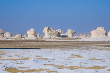 Farafra Oasis, Mısır 'daki Beyaz Çöl Koruma Alanı manzarası