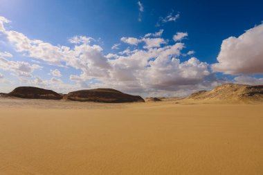 Farafra Oasis, Mısır 'daki Beyaz Çöl Koruma Alanı manzarası