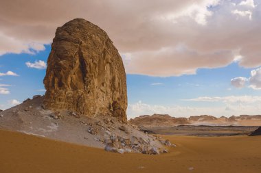 Farafra Oasis, Mısır 'daki Beyaz Çöl Koruma Alanı manzarası