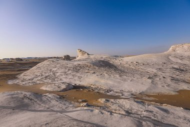 Farafra Oasis, Mısır 'daki Beyaz Çöl Koruma Alanı manzarası