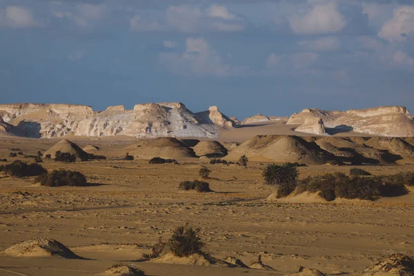 Landskap Utsikt Över Den Vita Öknen Skyddat Område Farafra Oasis — Stockfoto
