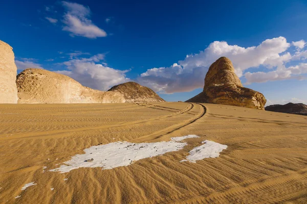 Blick Auf Das Schutzgebiet Weiße Wüste Der Oase Farafra Ägypten — Stockfoto