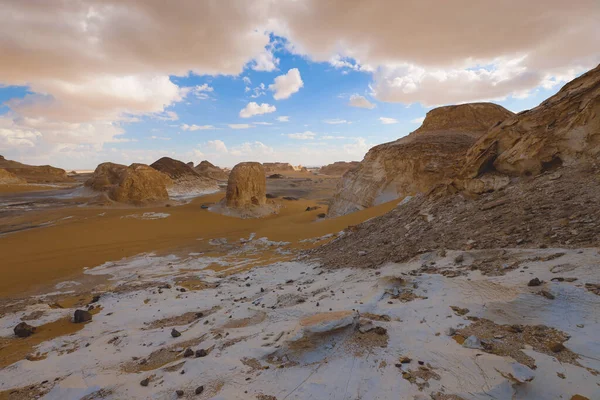 Paesaggio Veduta Dell Area Protetta Del Deserto Bianco Nell Oasi — Foto Stock