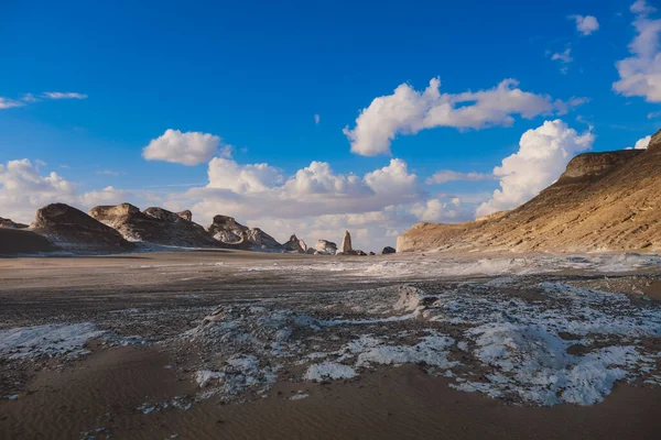 Krajina Pohled Bílou Poušť Chráněné Oblasti Farafra Oasis Egypt — Stock fotografie