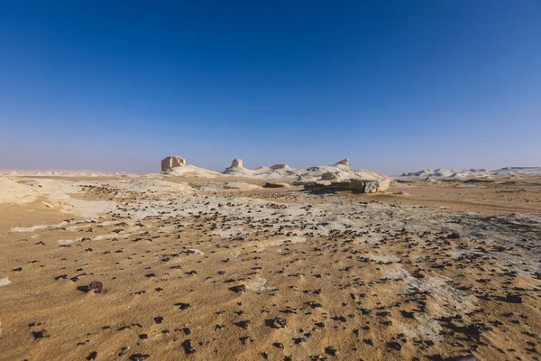 Widok Biały Pustynia Obszar Chroniony Oazie Farafry Egipt — Zdjęcie stockowe