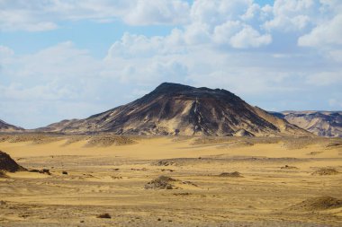 Kara Çöl 'deki Sandy Hills Panoramik Manzarası, Mısır' ın Farafra Oasis kentindeki Ulusal Park 'tır.