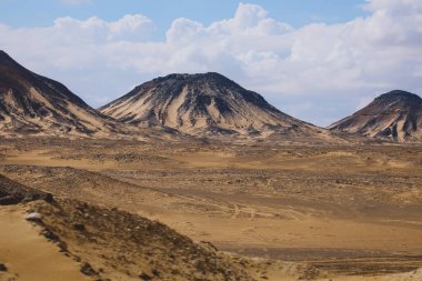 Kara Çöl 'deki Sandy Hills Panoramik Manzarası, Mısır' ın Farafra Oasis kentindeki Ulusal Park 'tır.