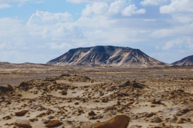 Kara Çöl 'deki Sandy Hills Panoramik Manzarası, Mısır' ın Farafra Oasis kentindeki Ulusal Park 'tır.