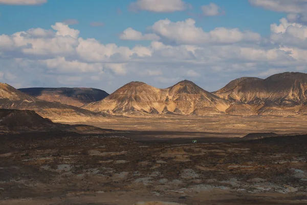 Panoramic View Sandy Hills Black Desert Національний Парк Єгипетському Оазисі — стокове фото