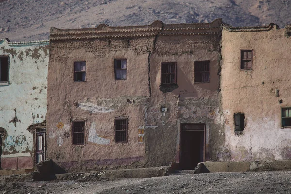 Ruïnes Van Het Lokale Authentieke Dorp Buurt Van Luxor Stad — Stockfoto
