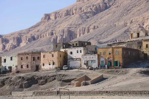 Ruinas Aldea Local Auténtica Cerca Ciudad Luxor Egipto — Foto de Stock