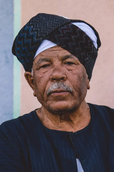 Luxor Egypt November 2021 Close Portrait Local Egyptian Old Man — стокове фото