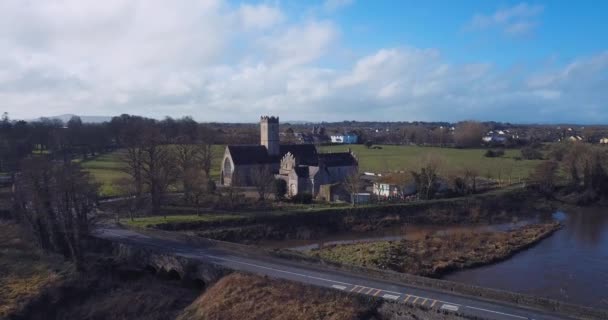 Aerial Nicholas Church Ireland Adare — стокове відео