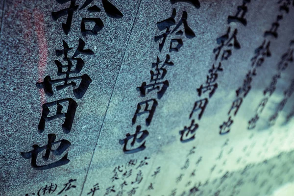 Itsukushima Japonia Stycznia 2020 Tekst Japoński Świątyni Buddyjskiej Daishoin — Zdjęcie stockowe