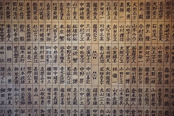 Itsukushima, Japonya - 09 Ocak 2020: Daishoin Budist tapınağında Japon metni