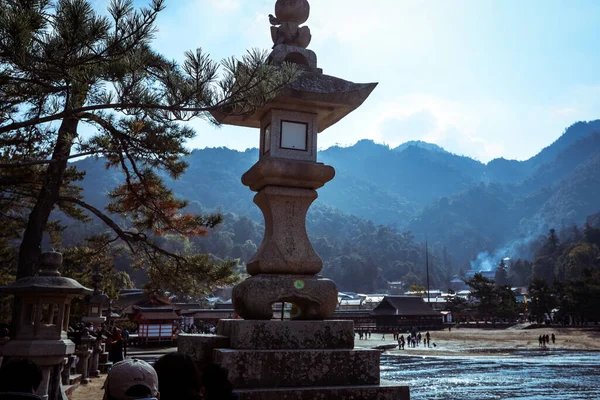 Miyajima Japan January 2020 Panoramic View Ferry Seaside Itsukushima Island — 图库照片