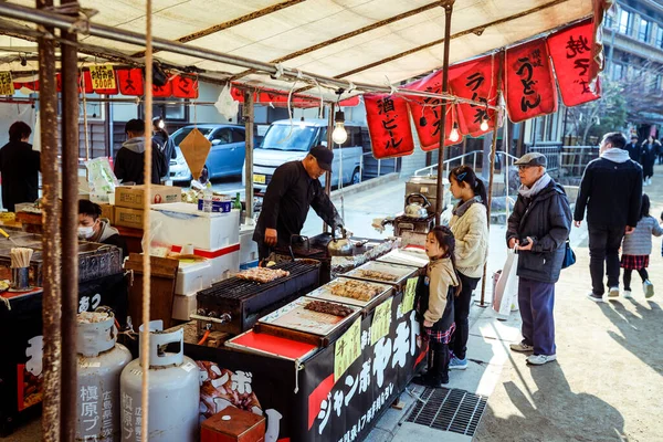 Miyajima Japan January 2020 Street Food Itsukushima Island — 图库照片