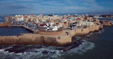 Akko, İsrail 'in tarihi kısmının havadan görünüşü