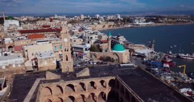 Akko, İsrail 'in tarihi kısmının havadan görünüşü