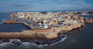 Akko, İsrail 'in tarihi kısmının havadan görünüşü