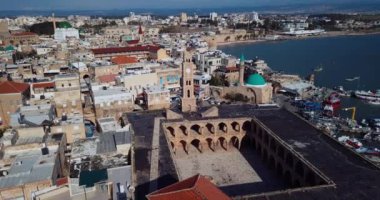 Akko, İsrail 'in tarihi kısmının havadan görünüşü