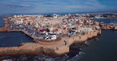 Akko, İsrail 'in tarihi kısmının havadan görünüşü
