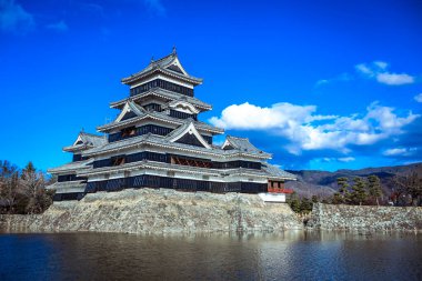 Matsumoto, Japonya - 05 Ocak 2020: Matsumoto Şatosu Harika Görünüm