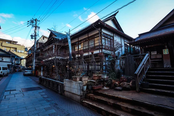 Yudanaka Japan Januar 2020 Stadtblick Auf Die Yudanaka Straßen — Stockfoto