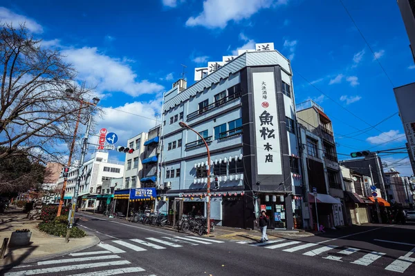 Okayama Ιαπωνία Ιανουαρίου 2020 Τοπίο Των Δρόμων Της Μικρής Πόλης — Φωτογραφία Αρχείου