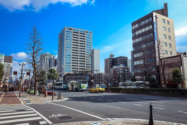 Okayama Japón Enero 2020 Paisaje Urbano Las Calles Ciudad Pequeña — Foto de Stock