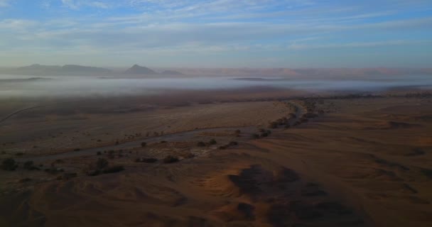 ナミブ砂漠の風景 空中写真 — ストック動画