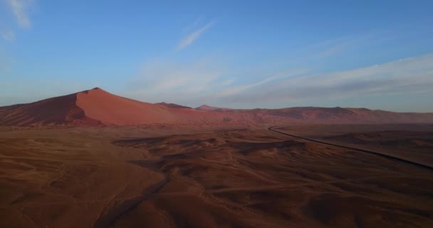 Landskap Namib Öknen Flygfoto — Stockvideo