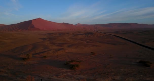 Landschaften Der Wüste Namib Luftaufnahme — Stockvideo