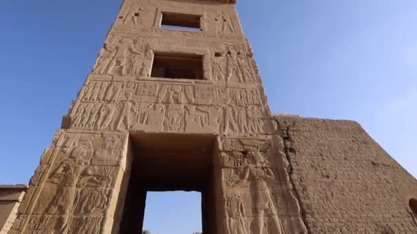 Αψίδα Στο Medinet Habu Ναό Στο Λούξορ Αίγυπτος — Αρχείο Βίντεο