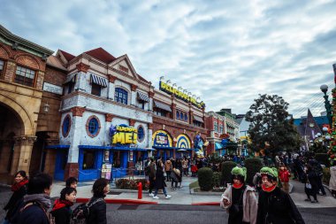 Osaka, Japonya - 11 Ocak 2020 Evrensel Stüdyo Japonya 'da Parlak ve Renkli Minyonlar Dünyası