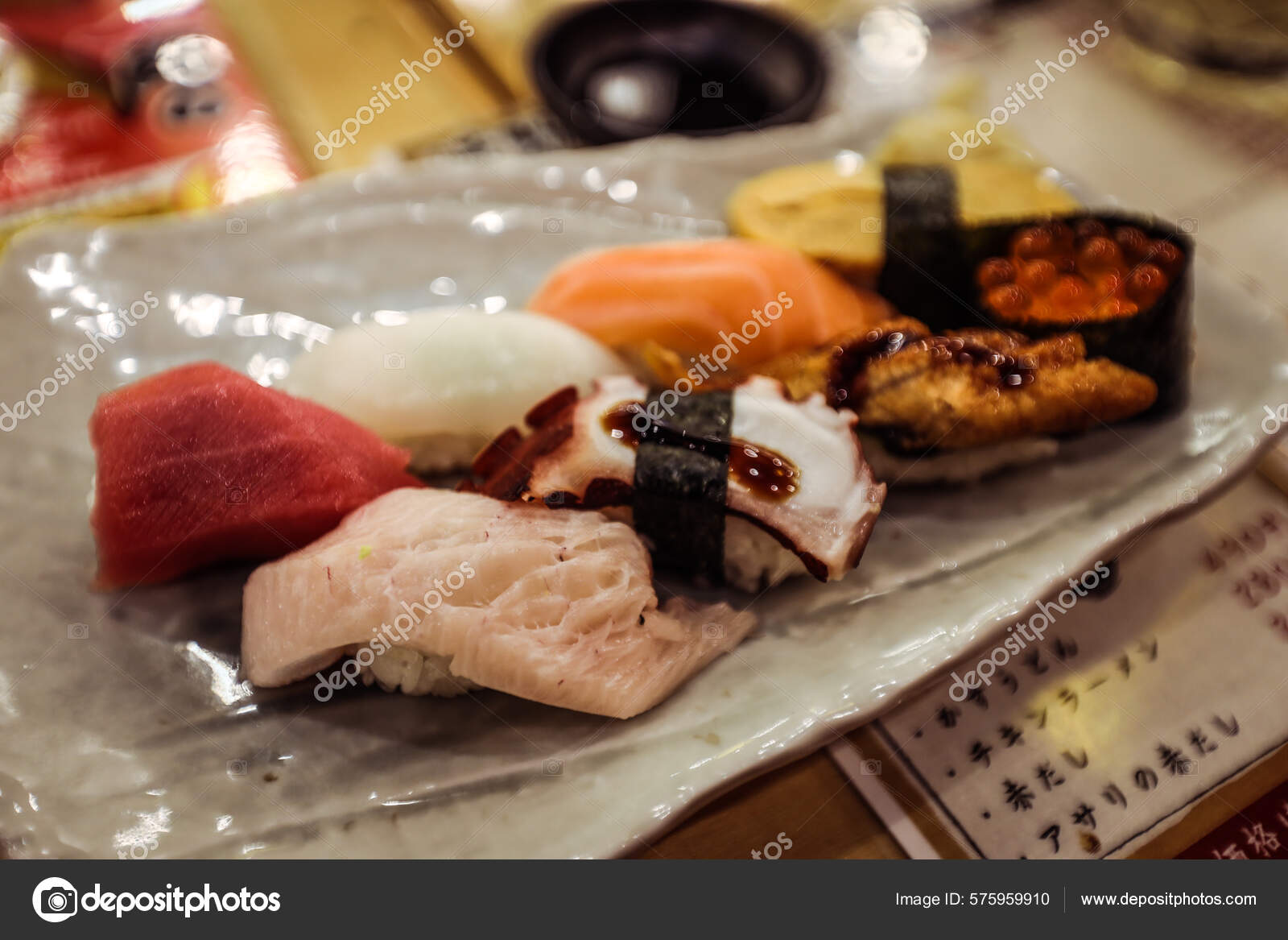 Osaka Japan January 2020 Sushi Plate Osaka Sushi Belt