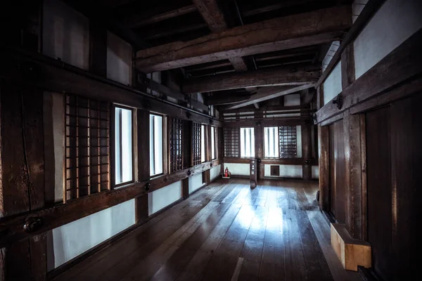 Wooden Interior in the Himeji Castle, Japan