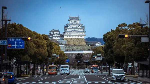 Химэдзи Япония Января 2020 Года Панорамный Вид Замок Химэдзи Улицы — стоковое фото