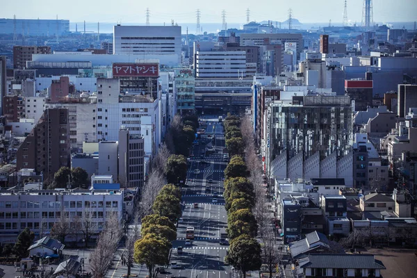 Himeji Japan Januari 2020 Utsikt Mot Himeji Street Dagsljus — Stockfoto