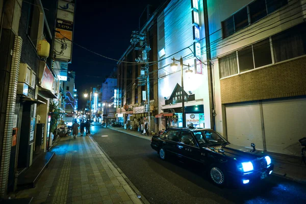 Himeji Japan Januari 2020 Japansk Bil Natten Himeji Gatan — Stockfoto