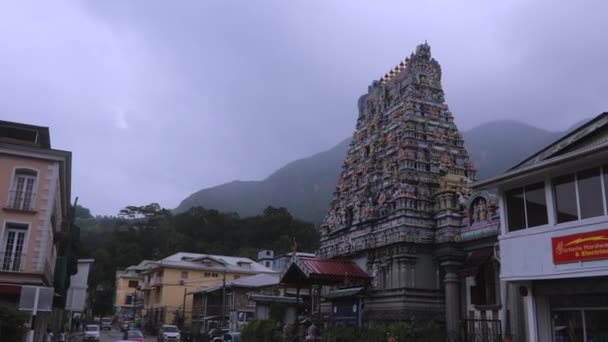 Templo Arul Mihu Navasakthi Vinayagar Victoria Seychelles — Vídeo de Stock