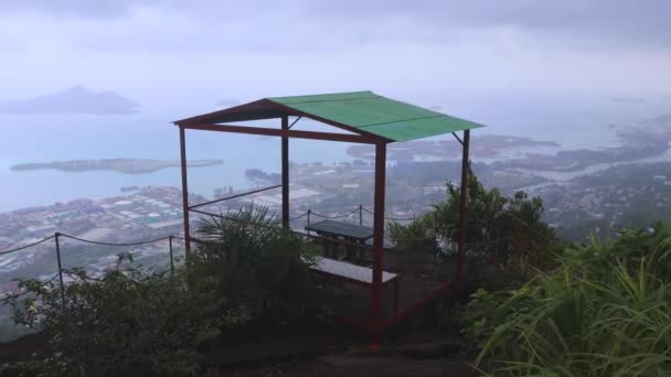 塞舌尔马和岛的雾景 — 图库视频影像