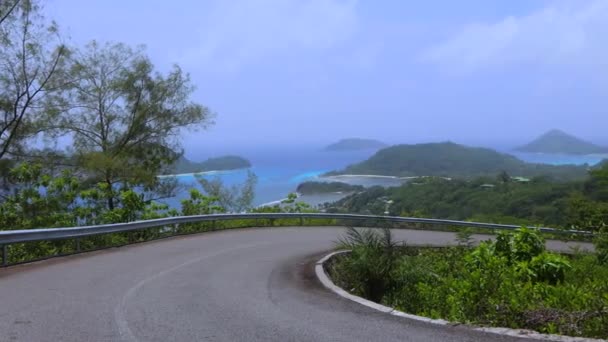 Väg Och Landskap Seychellerna — Stockvideo