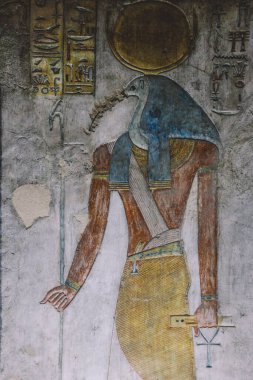 Mısır 'ın Lüksemburg kentindeki Krallar Vadisi' ndeki Firavun Mezarları 'nın içindeki Antik Mısır Çizimleri