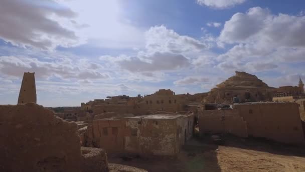 Panorama Antigua Ciudad Shali Oasis Siwa Egipto — Vídeo de stock